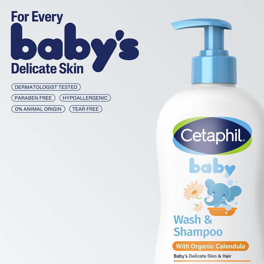 Baby Wash & Shampoo With Organic Calendula 400ML image