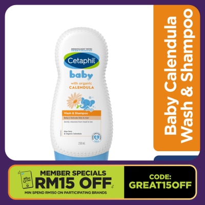 CETAPHIL Baby Wash & Shampoo With Organic Calendula 230ML