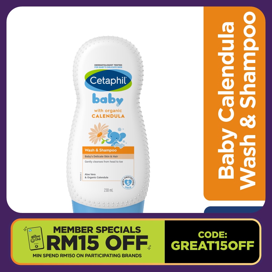 Baby Wash & Shampoo With Organic Calendula 230ML