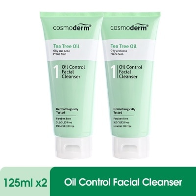 COSMODERM Tea Tree Oil Facial Cleanser Twin Pack (2x125ml)