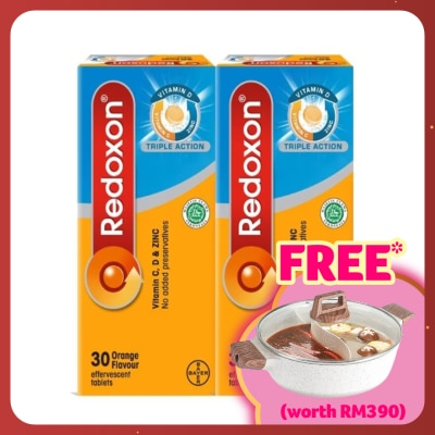 REDOXON Redoxon Triple Action Vitamin C, D & Zinc Effervescent Orange 2X30’S