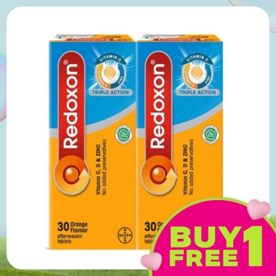 REDOXON Redoxon Triple Action Vitamin C, D & Zinc Effervescent Orange 2X30’S