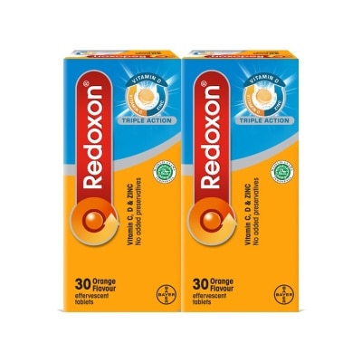 REDOXON Redoxon Triple Action Vitamin C, D & Zinc Effervescent Orange 2X30’S