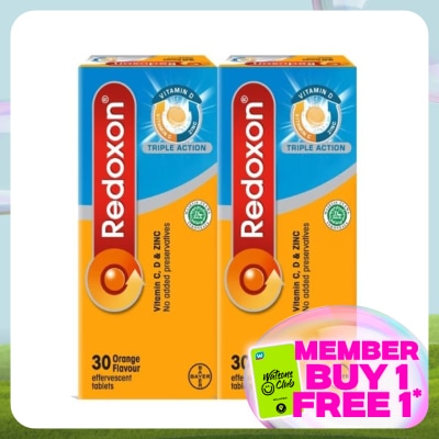 REDOXON Redoxon Triple Action Vitamin C, D & Zinc Effervescent Orange 2X30’S