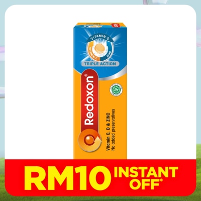 REDOXON Triple Action Vitamin C, D & Zinc Effervescent Orange 10’S