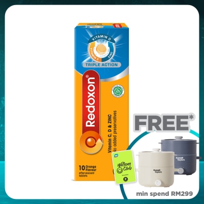 REDOXON Triple Action Vitamin C, D & Zinc Effervescent Orange 10’S