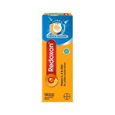 REDOXON Redoxon Triple Action Vitamin C, D & Zinc Effervescent Orange 10’S