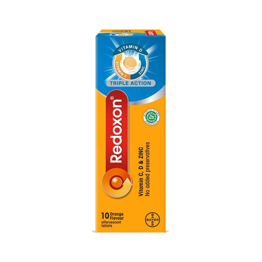 Triple Action Vitamin C, D & Zinc Effervescent Orange 10’S image