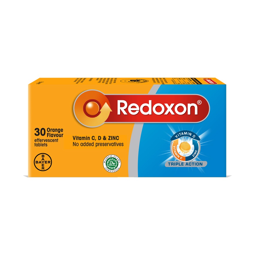 Redoxon Triple Action Vitamin C, D & Zinc Effervescent Orange 30’S image