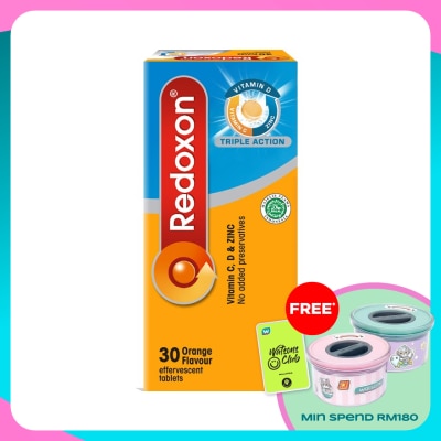 REDOXON Redoxon Triple Action Vitamin C, D & Zinc Effervescent Orange 30’S