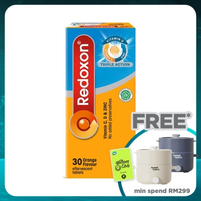 REDOXON Redoxon Triple Action Vitamin C, D & Zinc Effervescent Orange 30’S
