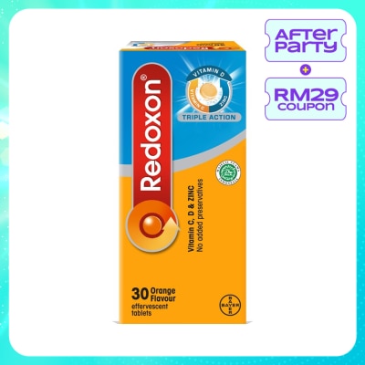 REDOXON Redoxon Triple Action Vitamin C, D & Zinc Effervescent Orange 30’S