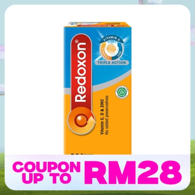 REDOXON Redoxon Triple Action Vitamin C, D & Zinc Effervescent Orange 30’S