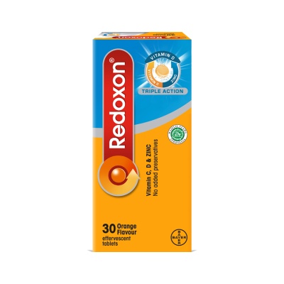 REDOXON - Redoxon Triple Action Vitamin C, D & Zinc Effervescent Orange 30’S image