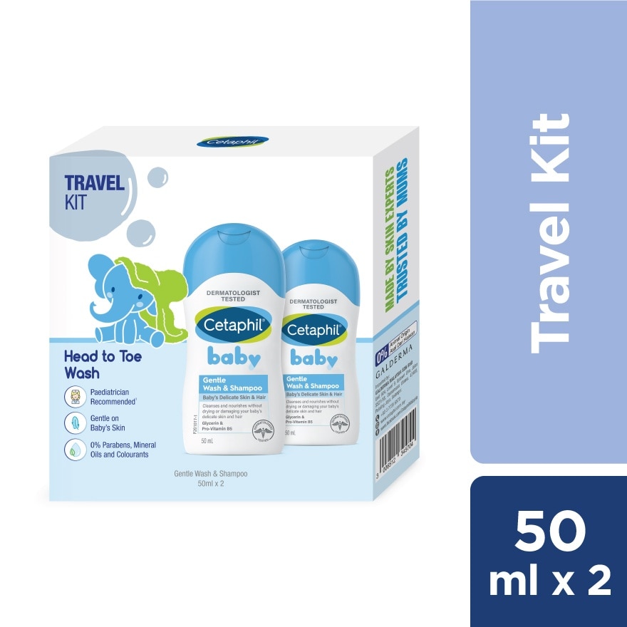 Baby Gentle Wash & Shampoo 50ML x 2