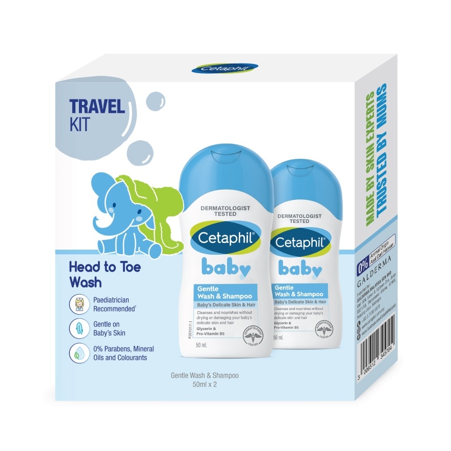 Baby Gentle Wash & Shampoo 50ML x 2