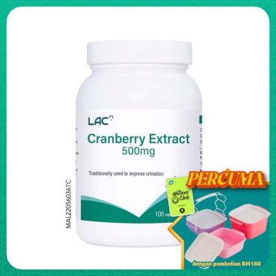 LAC - Cranberry Extract 500mg Capsule 100s