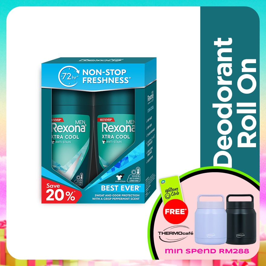 Men Xtra Cool Roll On 2x45ml