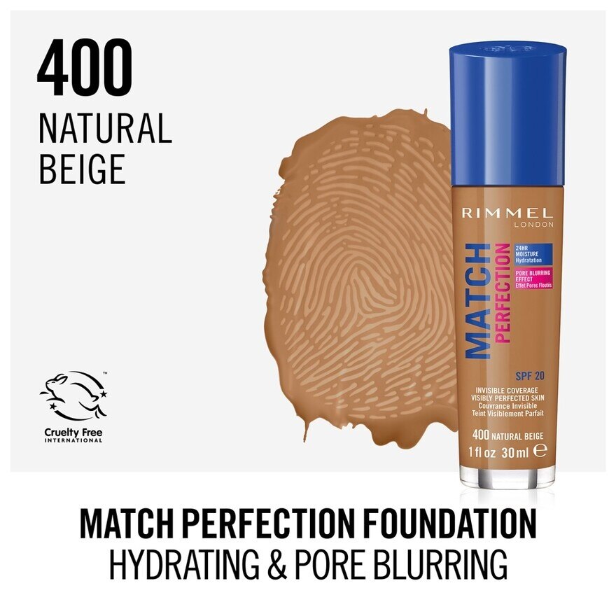 Match Perfection Foundation 400 Natural Beige 1's