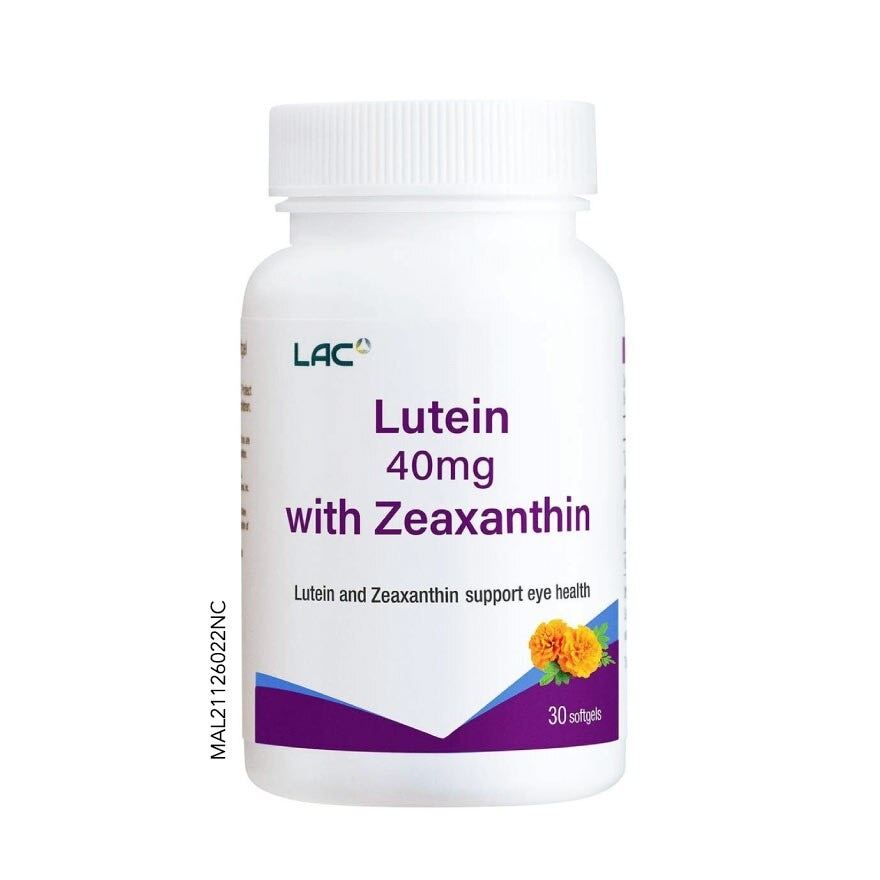 Lutein 40mg With Zeaxanthin Softgel 30s