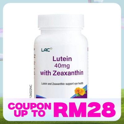 LAC Lutein 40mg With Zeaxanthin Softgel 30s
