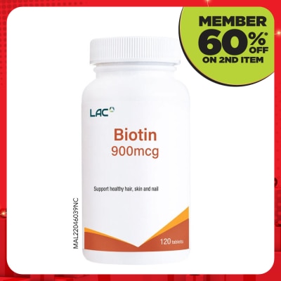 LAC Biotin 900mcg Tablets 120s