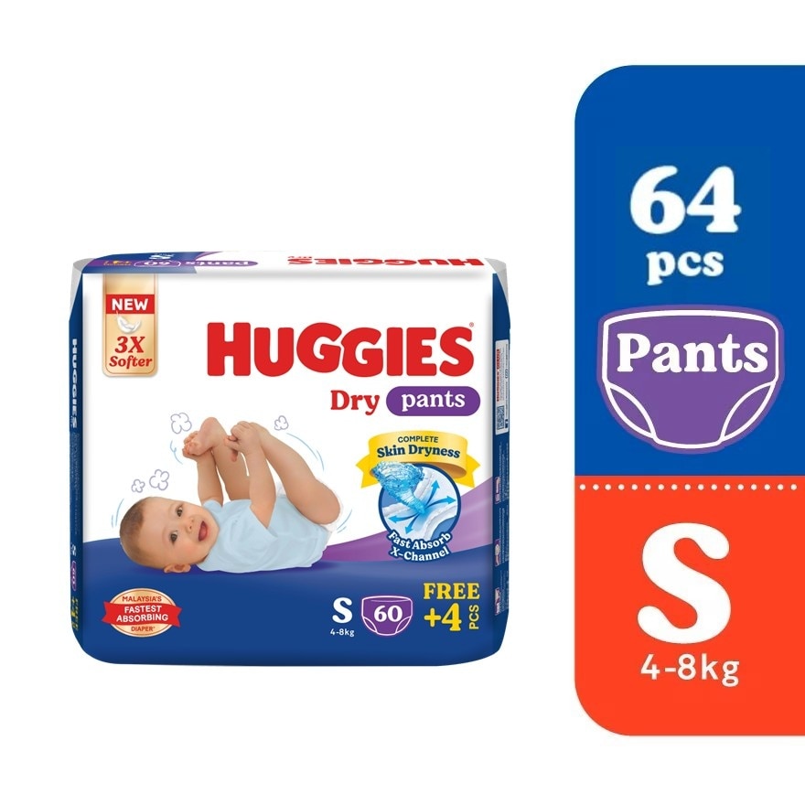 HUGGIES Dry Pants Diapers S 64s