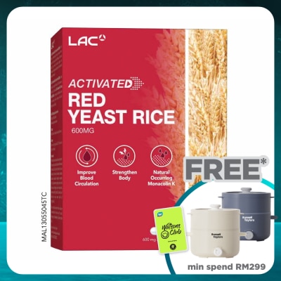 LAC Red Yeast Rice 600mg Vegicap 60s