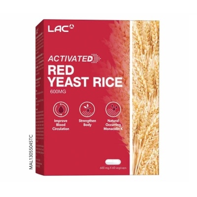 LAC Red Yeast Rice 600mg Vegicap 60s