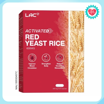 LAC Red Yeast Rice 600mg Vegicap 60s