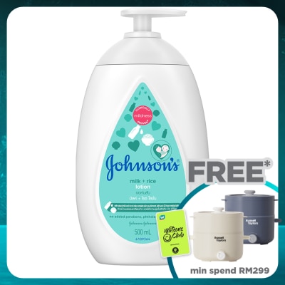 JOHNSON'S Baby Milk + Rice Lotion 500ml
