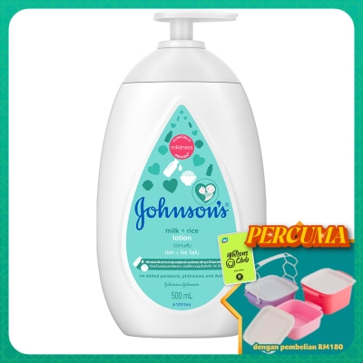 JOHNSON'S - Baby Milk + Rice Lotion 500ml