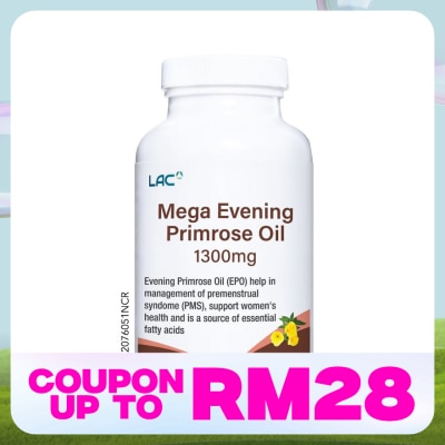 LAC Mega Evening Primrose Oil 1300mg Softgel 90s