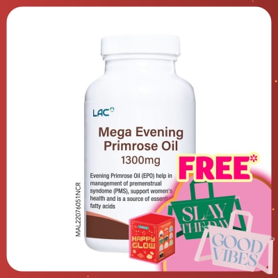 LAC Mega Evening Primrose Oil 1300mg Softgel 90s