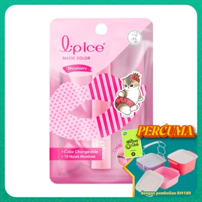 MENTHOLATUM LIPCARE - Magic Color Rose Pink Strawberry 2g (Mofusand)