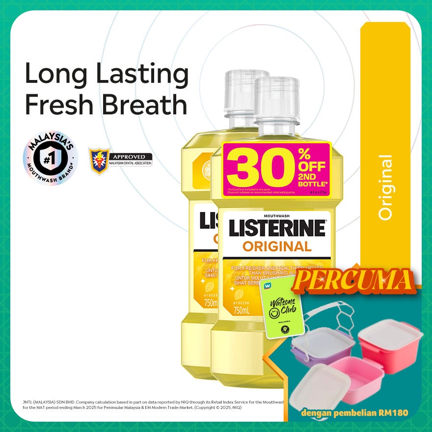 Listerine Original 750ML Twin Pack