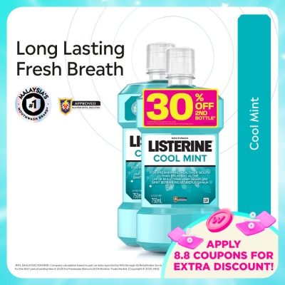 LISTERINE - Listerine Cool Mint 750ml Twin Pack
