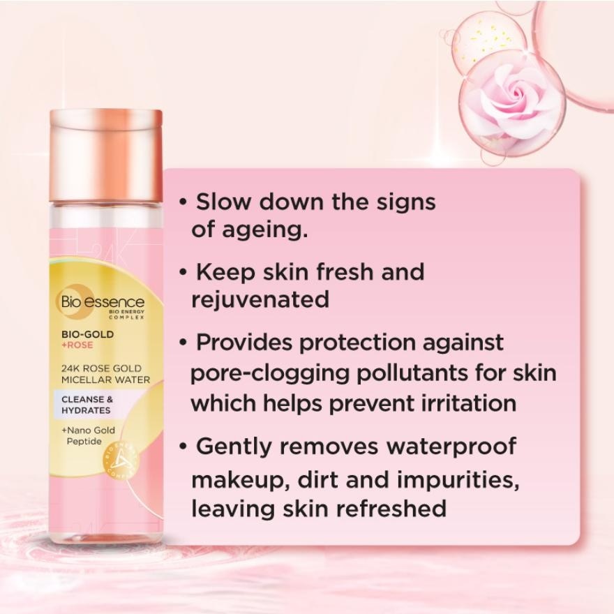 BIO-GOLD ROSE GOLD MICELLAR WATER 190ML