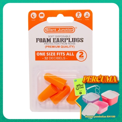 EZY DOSE - SOFT DISPOSABLE FOAM EARPLUGS 2PAIR