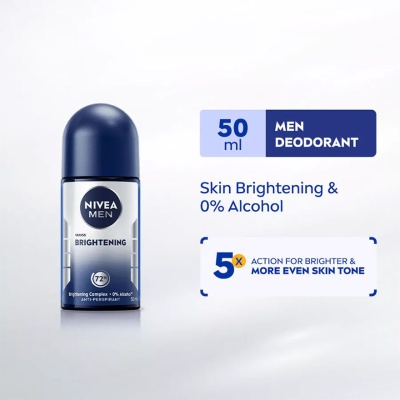 NIVEA FOR MEN - Deodorant Whitening Roll On 50ml image