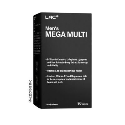 LAC Men's Mega Multi Time-Release Caplet 90s