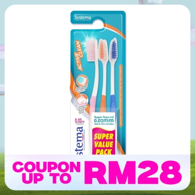SYSTEMA Active Clean Toothbrush 3s