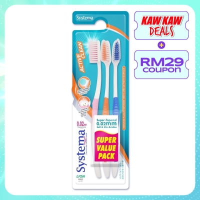 SYSTEMA Active Clean Toothbrush 3s