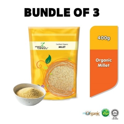 ORGANIC CARE2U Organic Millet (400g x 3 Packs)