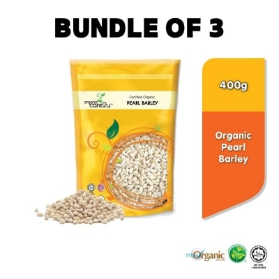 ORGANIC CARE2U Organic Pearl Barley (400g x 3 Packs)