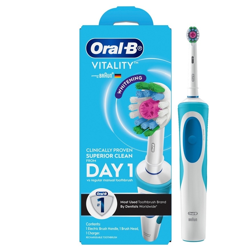 Power Toothbrush Vitality 3D White Handle 1s