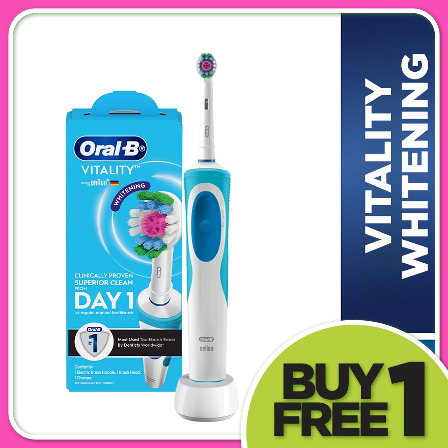 Power Toothbrush Vitality 3D White Handle 1s