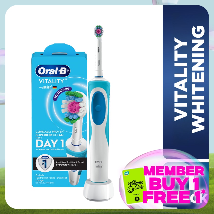 Power Toothbrush Vitality 3D White Handle 1s