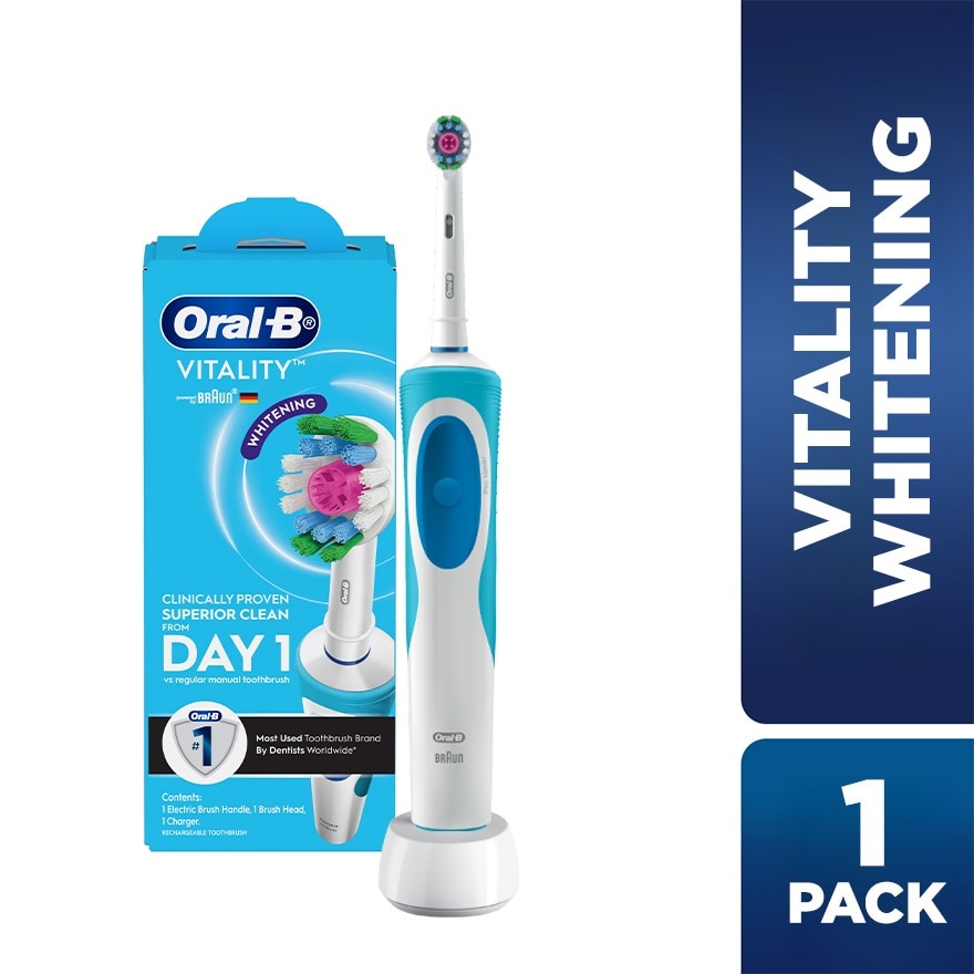 Power Toothbrush Vitality 3D White Handle 1s