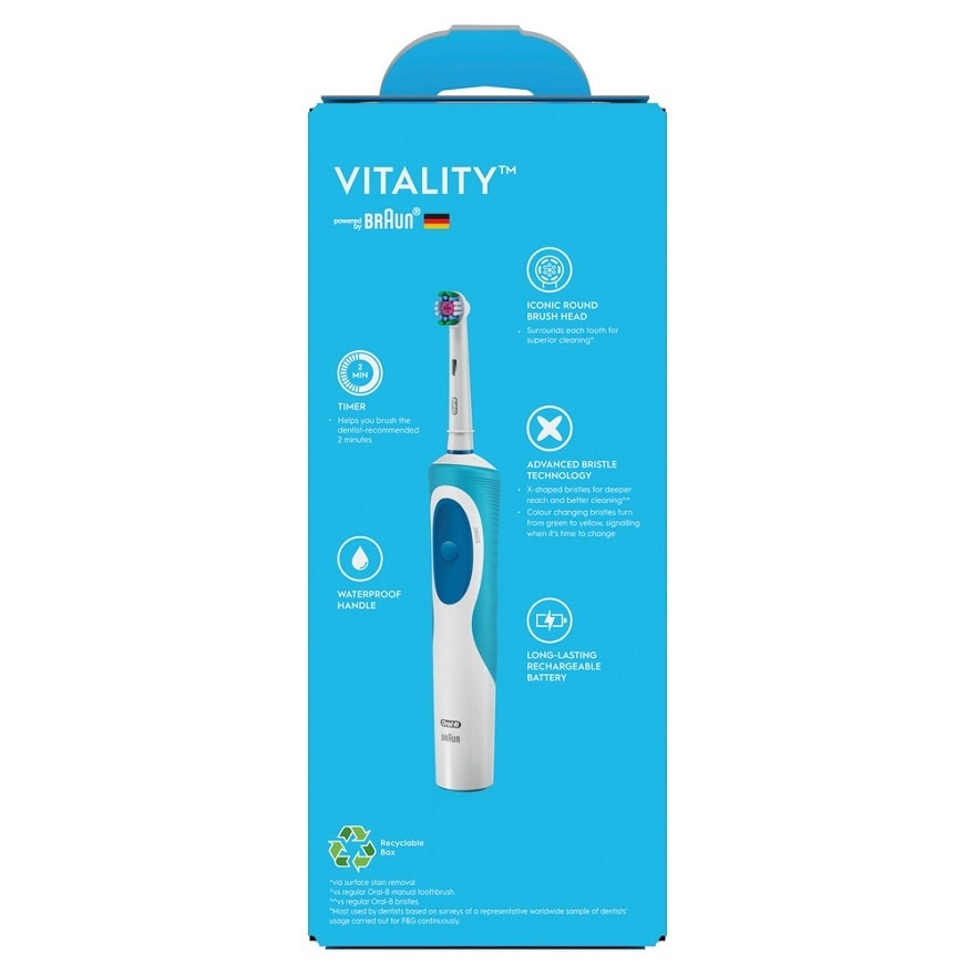 Power Toothbrush Vitality 3D White Handle 1s